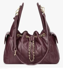 CLUCI Slouchy Hobo Bags for Women, Crumpled Vegan Leather Quilted Tote Bag Tabby