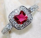 1CT Heat Treated  Rubellite Tourmaline 925   Sterling Silver Ring Sz 7 L1-4 — photo 1