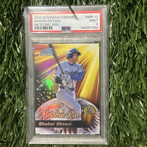 2025 BOWMAN CHROME METEORIC RISE #MR-12 SHOHEI OHTANI PSA 9