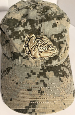 Ouray Sportswear Camo Adjustable Baseball Cap Military Embroidered Bulldog Logo
