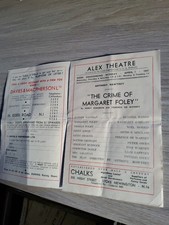 THEATRE PROGRAMME 1947,STOKE NEWINGTON ALEX THEATRE,THE CRIME OF MARGARET FOLEY