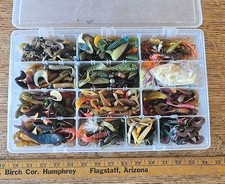 Lot 100's Panfish  Fishing Lures Jigs Doll Flies Twist Tails Beetle Spins Grubs