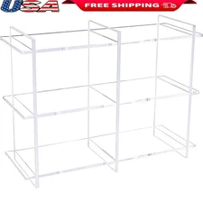 3 Tier Acrylic Display Stand Organizer Photos Collectibles Kitchen Bath Office