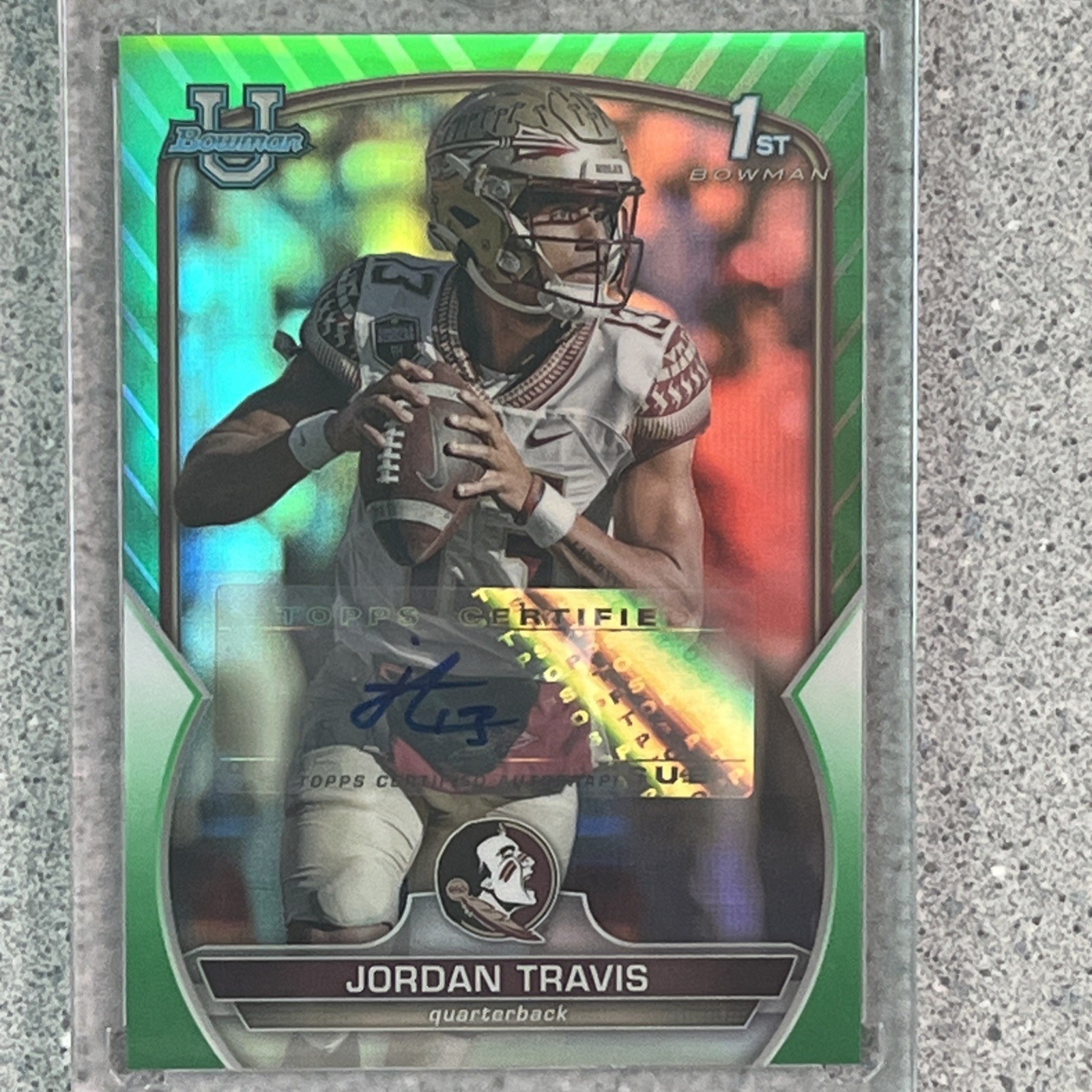 2022 Bowman University Chrome - Chrome Prospect Autographs Jordan Travis #31...