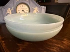Vintage Fire King Turquoise / Delphite Blue  (4)  RARE 6.5" Soup / Cereal Bowls