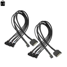Sata To 3 Pin 4 Pin Pwm Fan Adapter Splitter Hub For 12v Desktop Computer Cooler