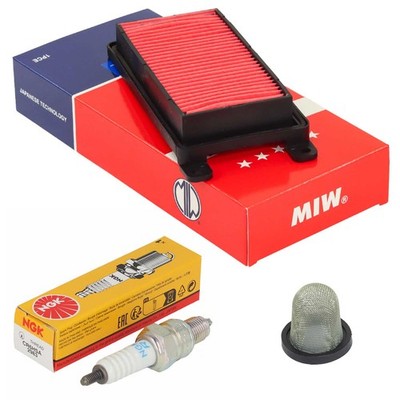 Set Wartung 1L Öl Ölsieb Luftfilter Zündkerze für Kymco Super 8 4T Super8 19-25