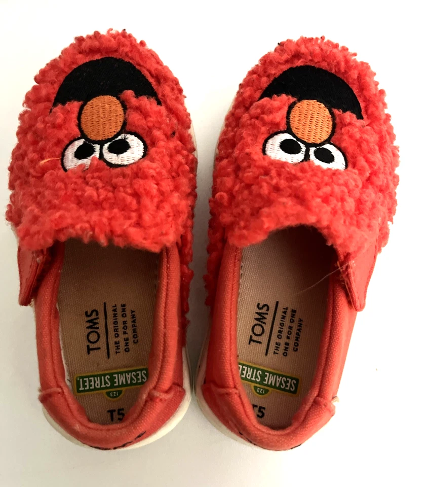 Zapatos sin cordones TOMS x SESAME STREET rojo olmo de lona y piel sintética talla 5 Foto 3 de 4