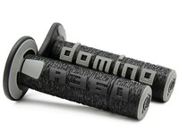 Paar Handgriffe Domino Motorrad Cross Enduro Off-Road Schwarz/Grau 120MM