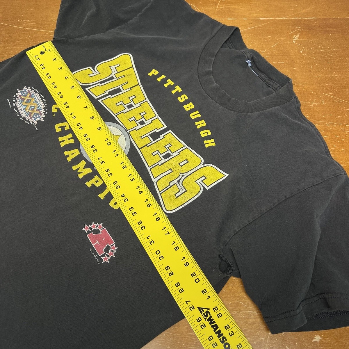 Xtreme Apparel Pittsburgh Steelers Football Field Graphic T-Shirt - Black, X-Large - View #11