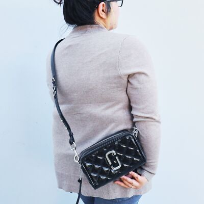 NWT Marc Jacobs Softshot Quilted Double Zip Camera Shoulder Bag in