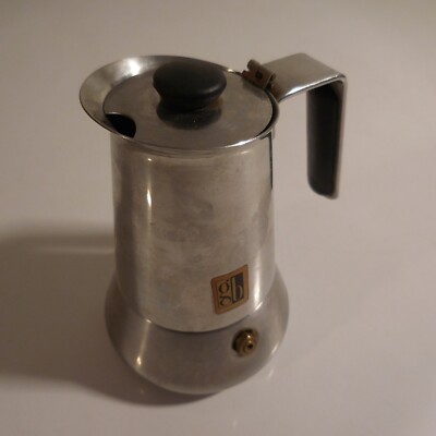 Cafetière GB tasses métal inox made in ITALY art déco design