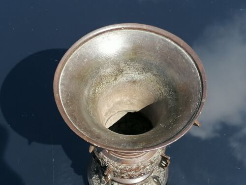Rare Antique Collectable Chinese Qing Dynasty Bronze Gu Vase Archaic Style - Picture 2 of 10