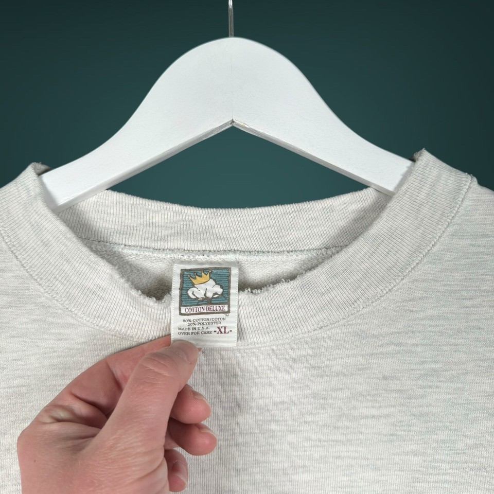 Vintage 90s Big Ball Sports Fanatical Football Sweatshirt Men's XL