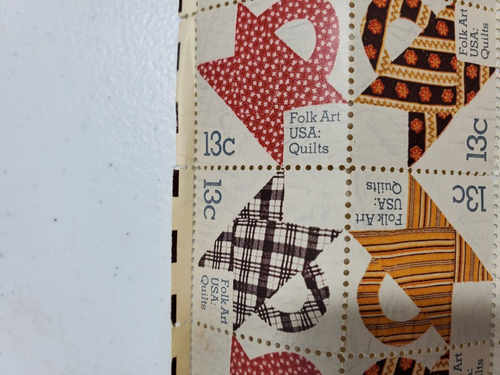 1978 13 Cent Quilt 36 Briefmarken Bogen - Bild 3 von 9