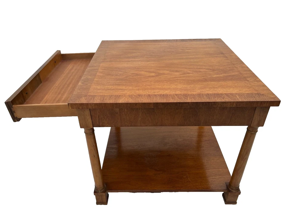 Henredon  Nightstand Side Table with one Drawer and bottom Shelf Circa70 - Image 2 of 4