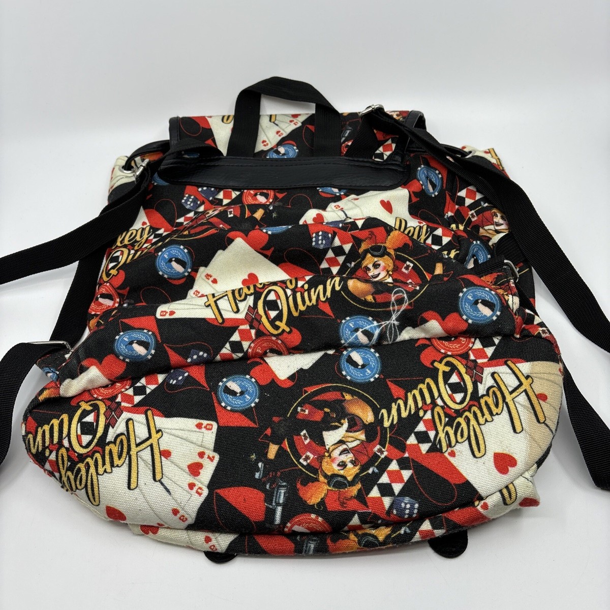 DC Comics Harley Quinn Bombshells Graphic Canvas Backpack - Black/Cream DC Comics Harley Quinn Drawstring Backpack | Official  main image 2