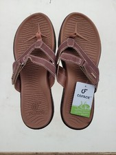 COFACE Womens Fashion Orthotic Flip Flops Ladies Slip On Size 11