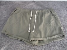 Breakers Sweat Shorts 22 Green Cotton Drawstring Womens Casual Walk Summer