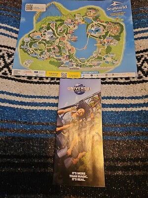 2024 New Sea World Orlando Guide Map +Universal Broucher 