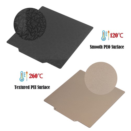 Bed 350x 350mm PEI Texture Dual Magnetic Spring Steel Build Plate TPG - Zdjęcie 12 z 24
