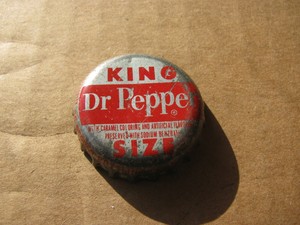Dr Pepper Soda Bottle Cap King Size Vintage Crown Minneapolis Minnesota Minn Mn Ebay