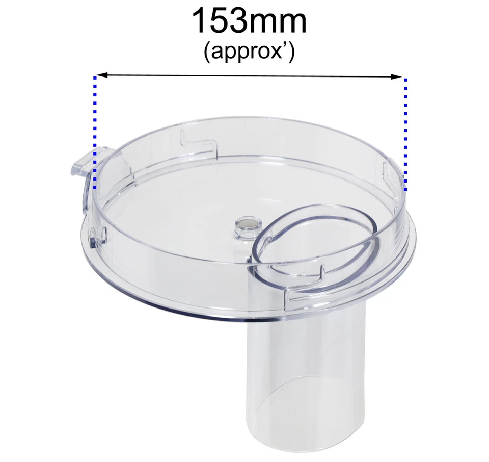 Simac FP470, FP480 Miscelatore Tritatutto Plastica Trasparente Coperchio Scivolo - Immagine 2 di 2
