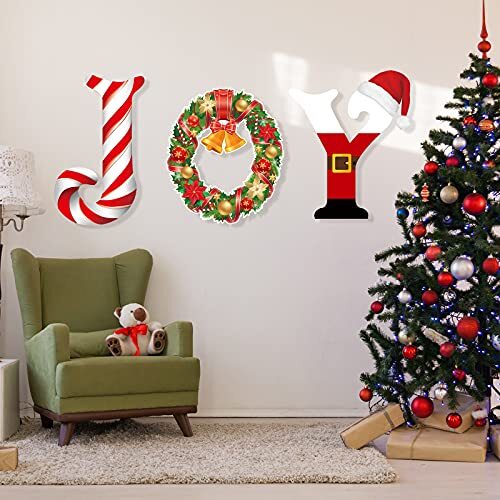 Joy Letter Lawn Decorations Outdoor Christmas Large Yard Stakes Holiday