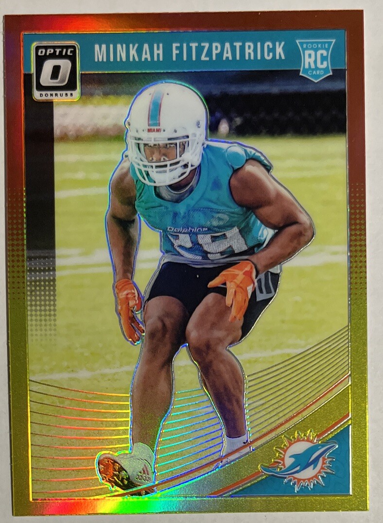2018 Panini Donruss Optic RED & YELLOW RC Minkah Fitzpatrick Dolphins #103