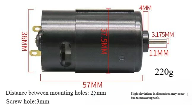 550 High Torque RC Motor for Model Cars, Trucks, Boats - Image 4 of 4