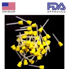 Dental Yellow HP Mixing Tips Defend Type 50x 4.2mm Light Body Mydent Style