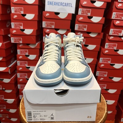 Size 5.5 - Jordan 1 Mid University Blue | eBay