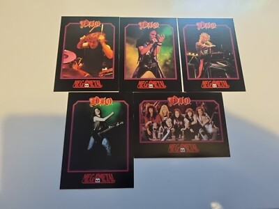 DIO Mega Metal Music Collector Trading Cards x 5 Impel 1991. Megametal Full Set