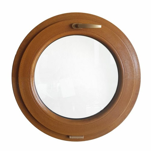 Round Window TILT Golden Oak 500 550 600 650 700 800 900 mm uPVC Coloured - Picture 4 of 5