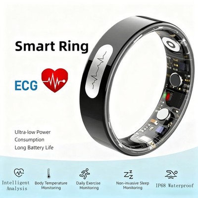 Smart Health Ring For Women/Men HRV Blood Pressure Monitor Sleep Tracker Fitness