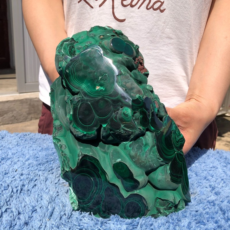 10.7LB Natural green Malachite quartz crystal mineral specimen Healing