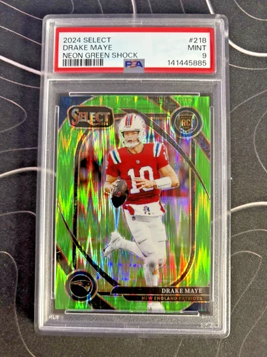 2024 Select - DRAKE MAYE ROOKIE - Neon Green Shock /499 - PSA 9
