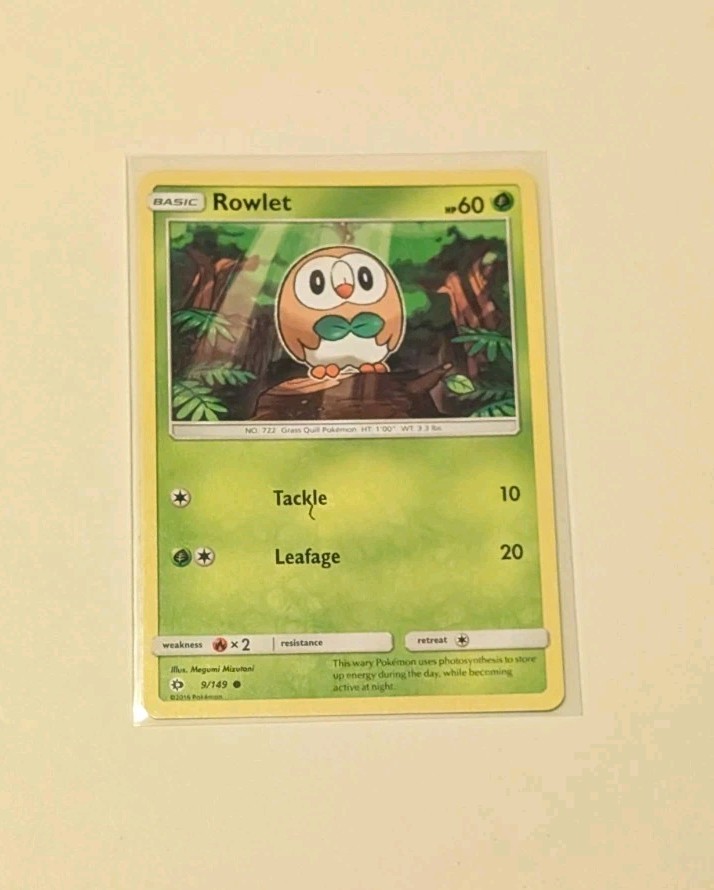 Rowlet 9/149 Pokemon Sun & Moon Base Set
