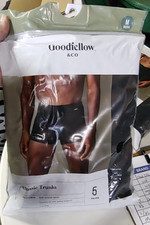 Goodfellow  Co Classic Trunks Underwear Mens Medium Black 5 Pack Cotton Stretch