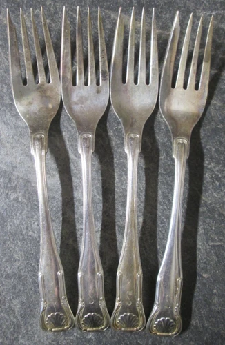 S Kirk & Son King Lot of 4 Sterling Salad Forks 169.9 Grams 925 Monogrammed