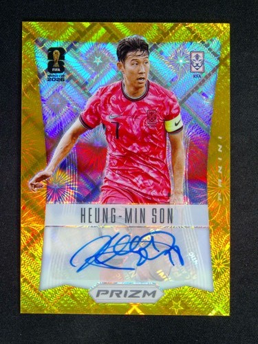 1/10 ≈1/1 2026 Prizm FIFA World Cup Heung-Min Son Auto Throwback Gold Celestial