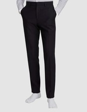 Hugo Boss Men's Black Wool Modern Flat Front Karl-Tom Pants Suit Size 40R