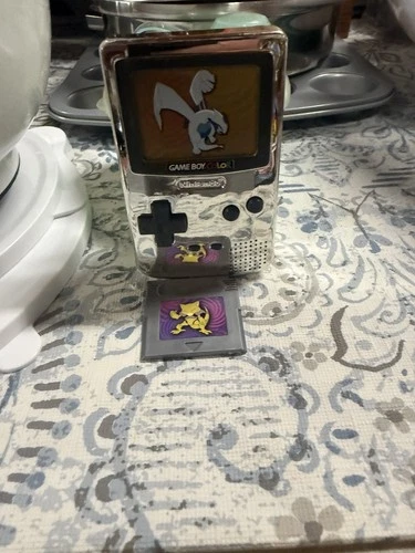 Vintage 2000 Burger King Pokemon Game Boy Color Toy RARE HTF Silver Chrome Lugia