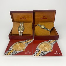 Rolex Tudor Vintage His-Hers Watch Set Bundle Oysterdate 74033 + Princess 92513