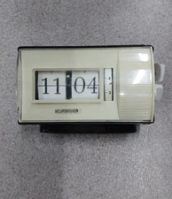 Raro Orologio/Sveglia Flip Clock Vintage HEUROVISION - Anni '60 / '70