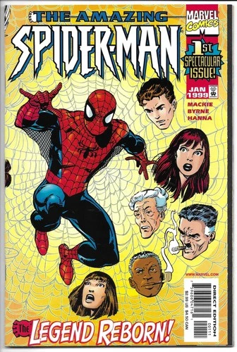 THE AMAZING SPIDER-MAN 1999 #1 NM- 9.2 MODERN AGE MARVEL! BYRNE! LEGEND REBORN!