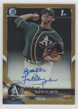 2018 Bowman Chrome Prospect Gold Refractor 33/50 Heath Fillmyer #CPA-HF Auto 2r7