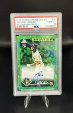 JACKSON CHOURIO 2024 Chrome Sapphire UPD Rookie Auto Green #/99 PSA 10