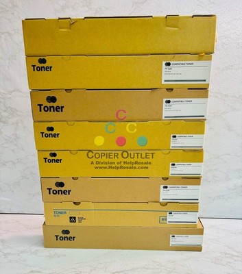 8 Unbranded Konica C258,C308,C368 Cyan, Magenta, Yellow & Black Toner TN324 CMYK
