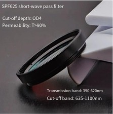 Spf625nm Short Pass Filter Od4 T 90 Pass 390-620nm Block 635-1100nm Opticallens